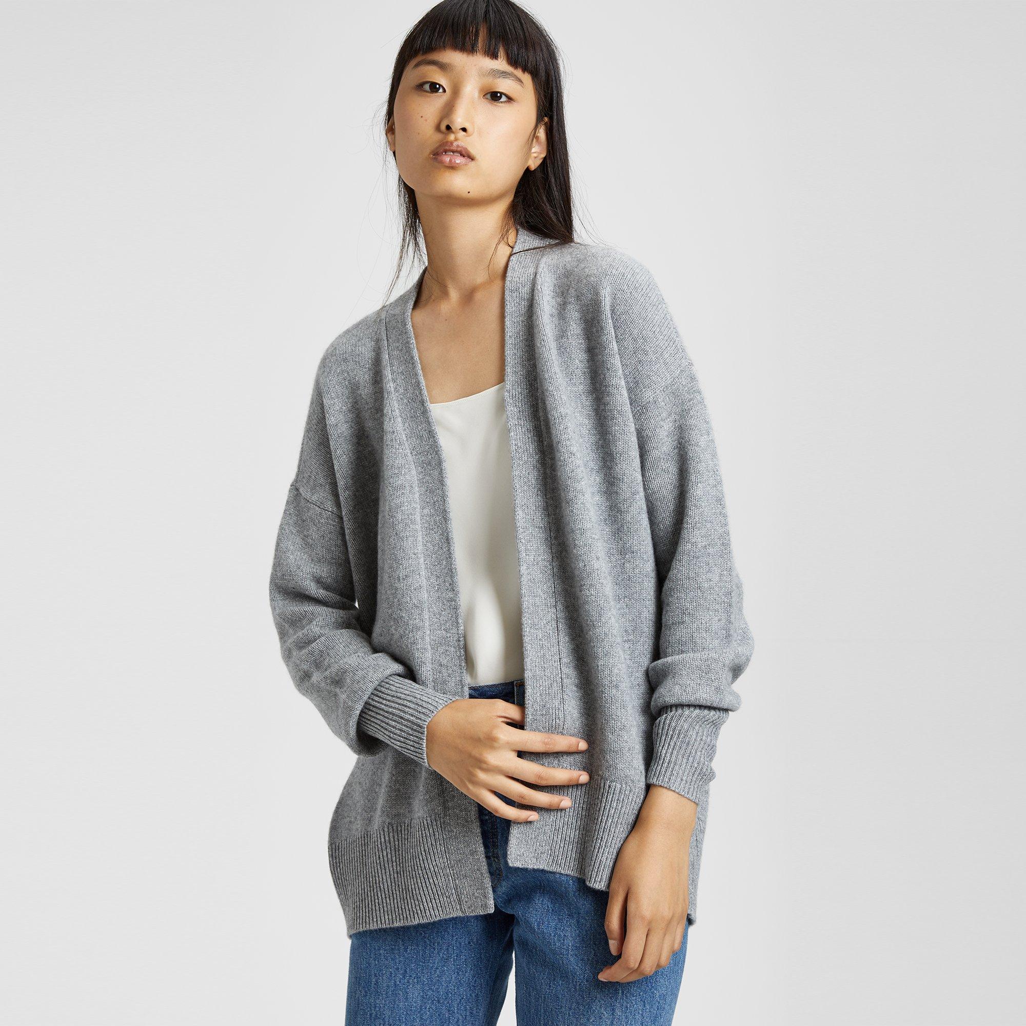 oversized open front cardigan