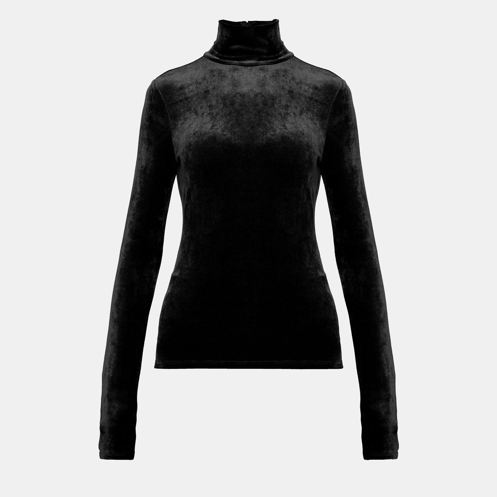 velvet turtleneck top