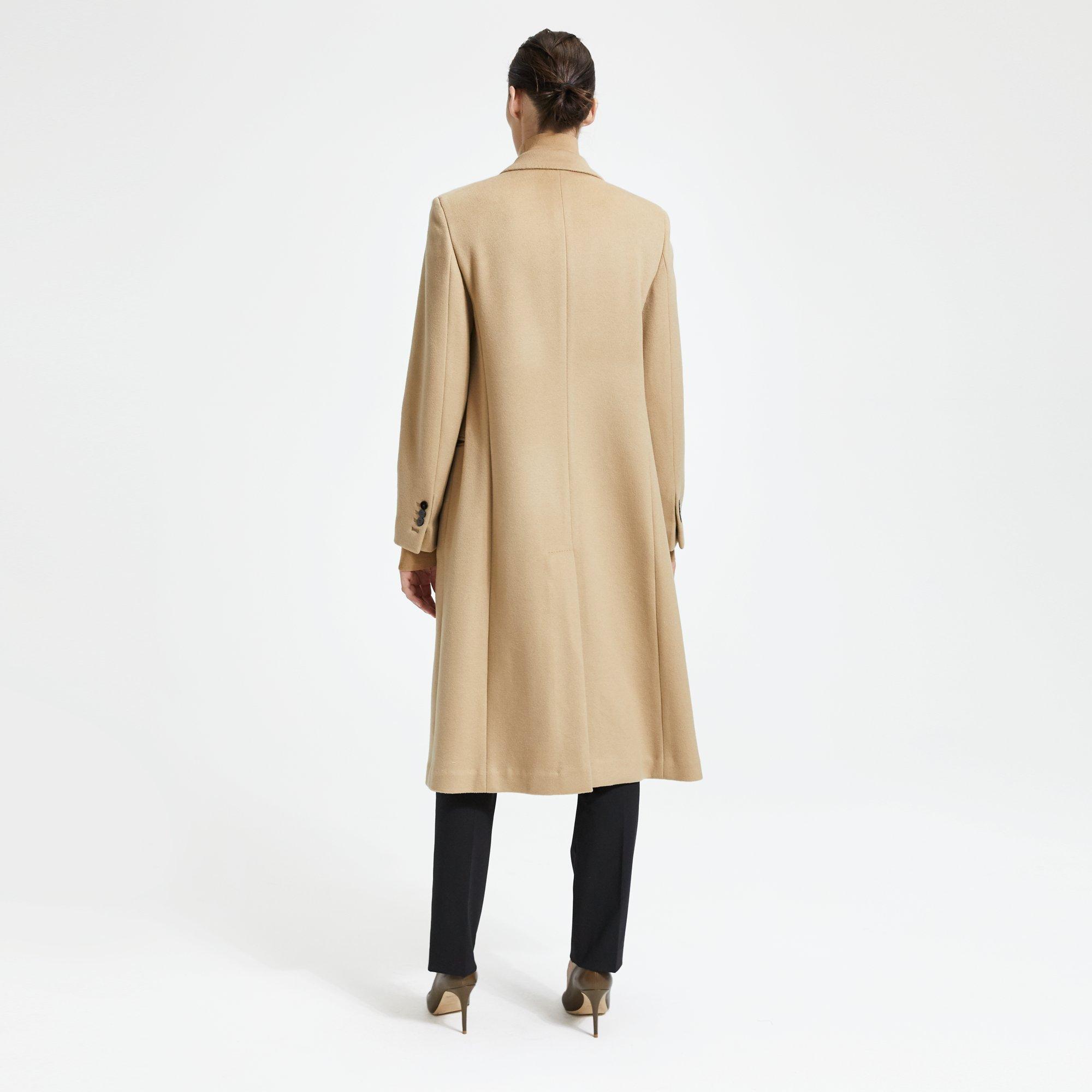 theory coat camel