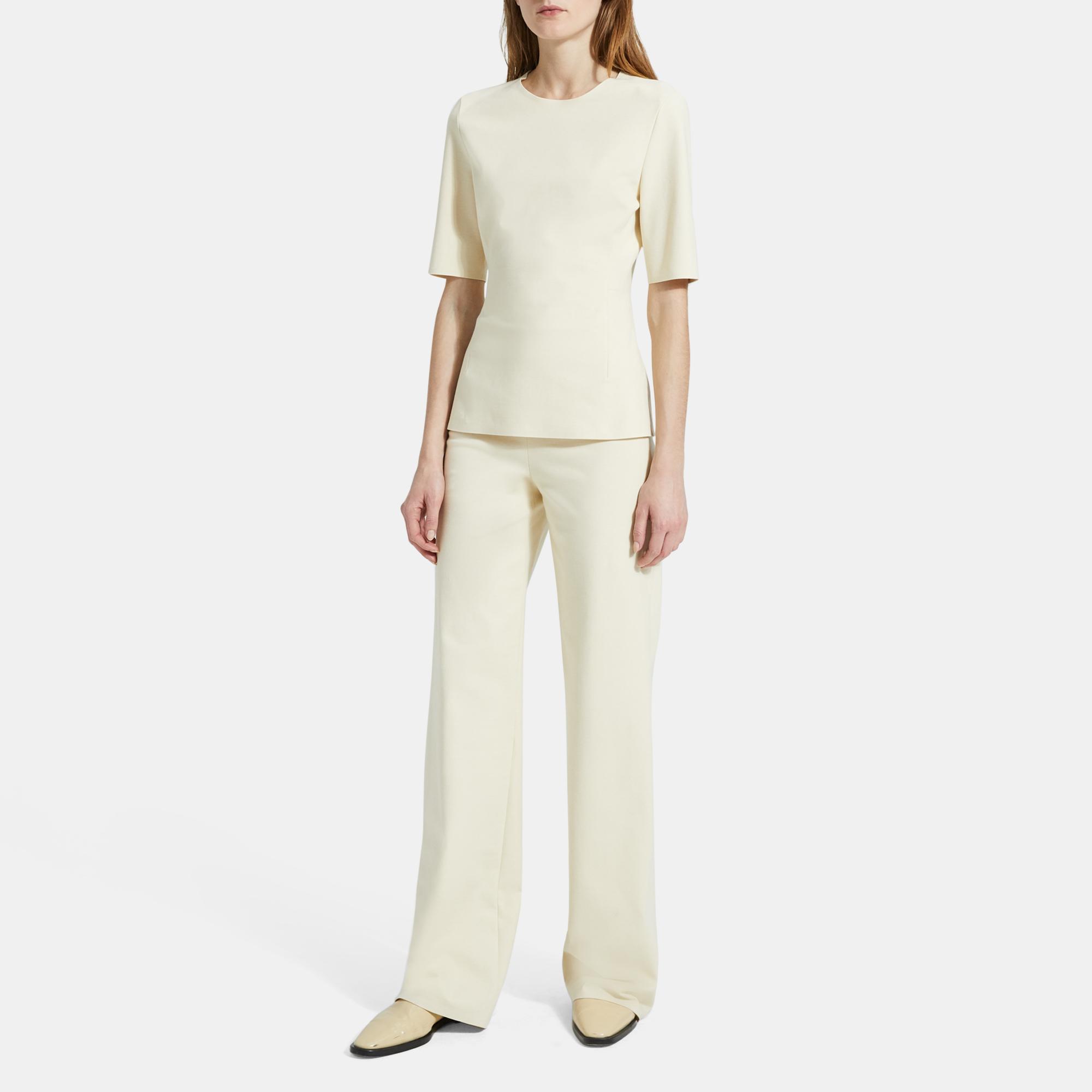 wide leg ponte pants
