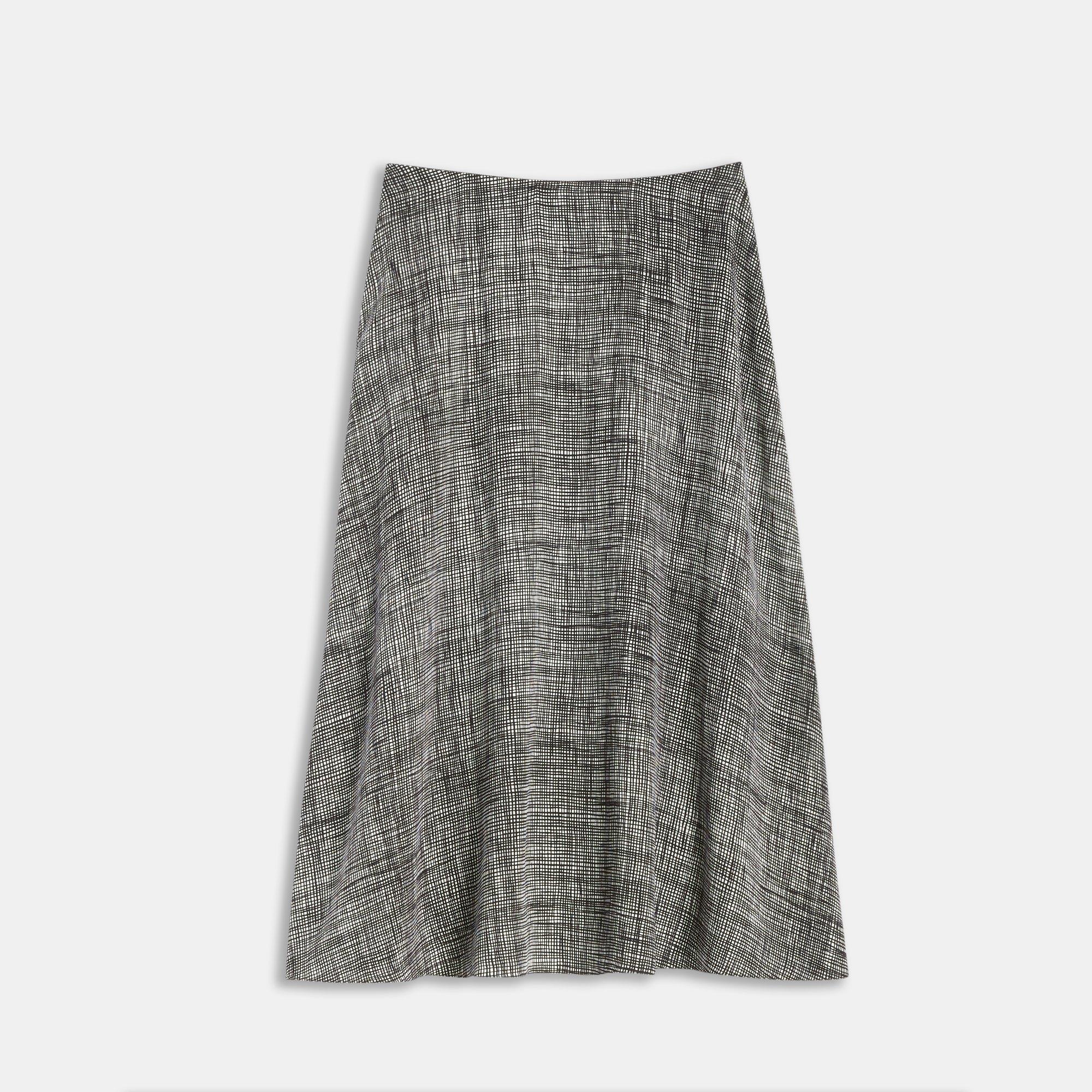 Crosshatch Silk Volume Skirt