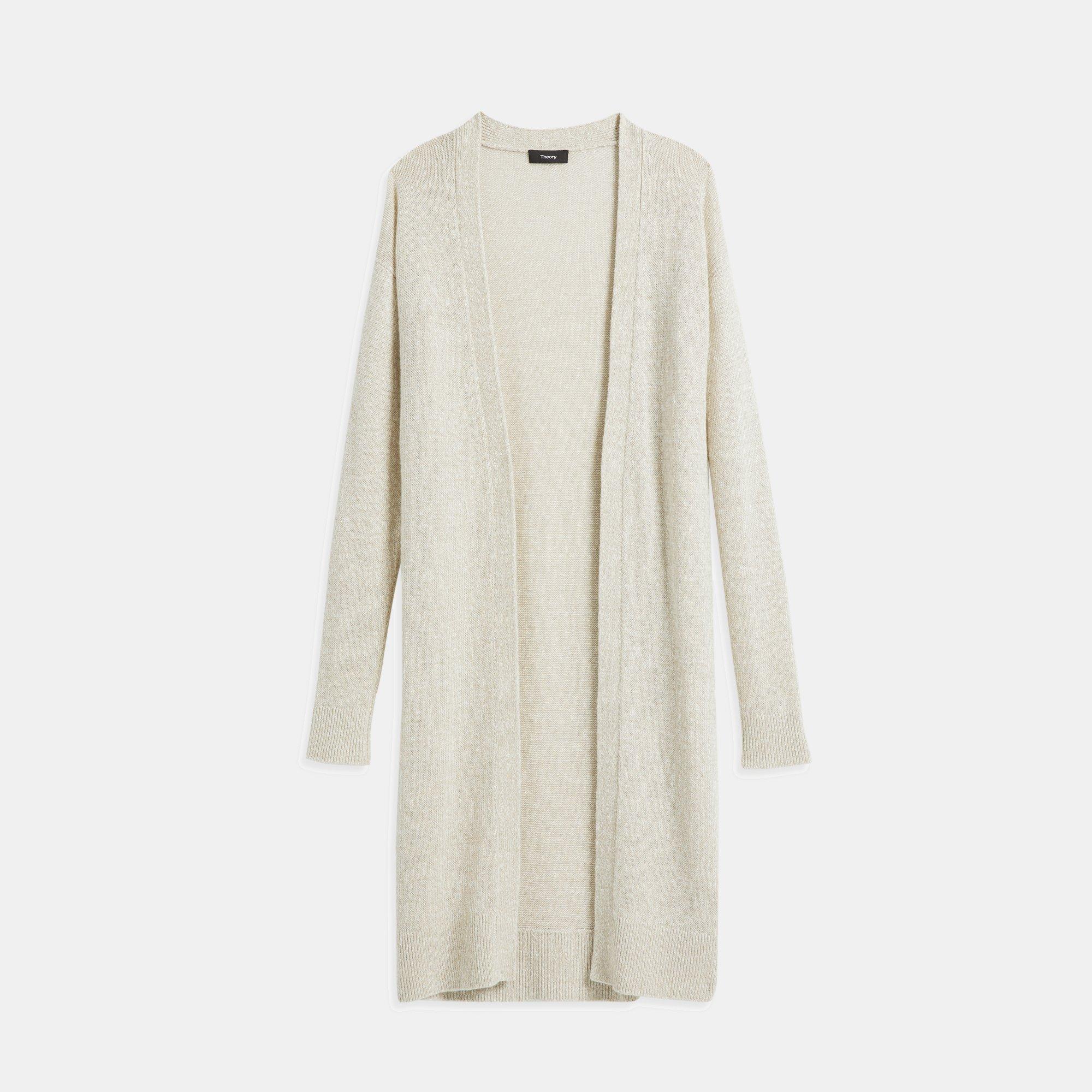 theory linen cardigan
