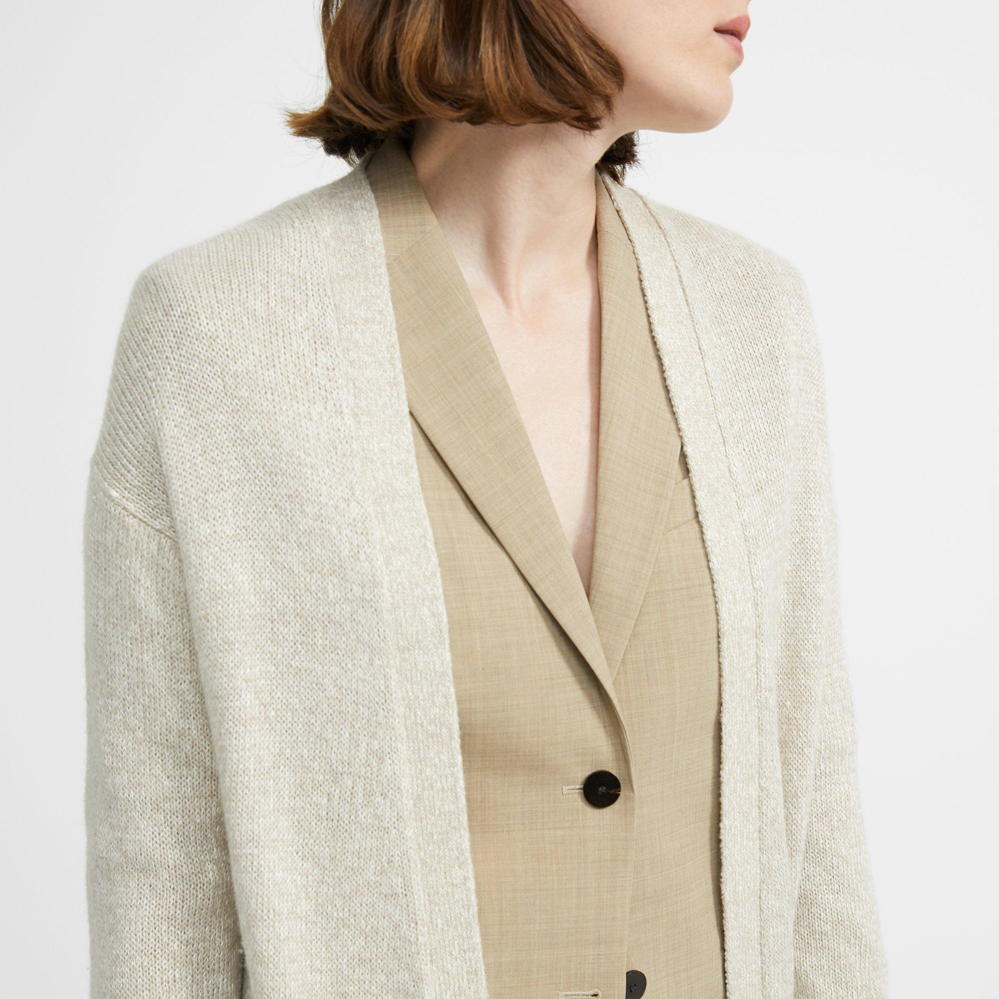 theory linen cardigan