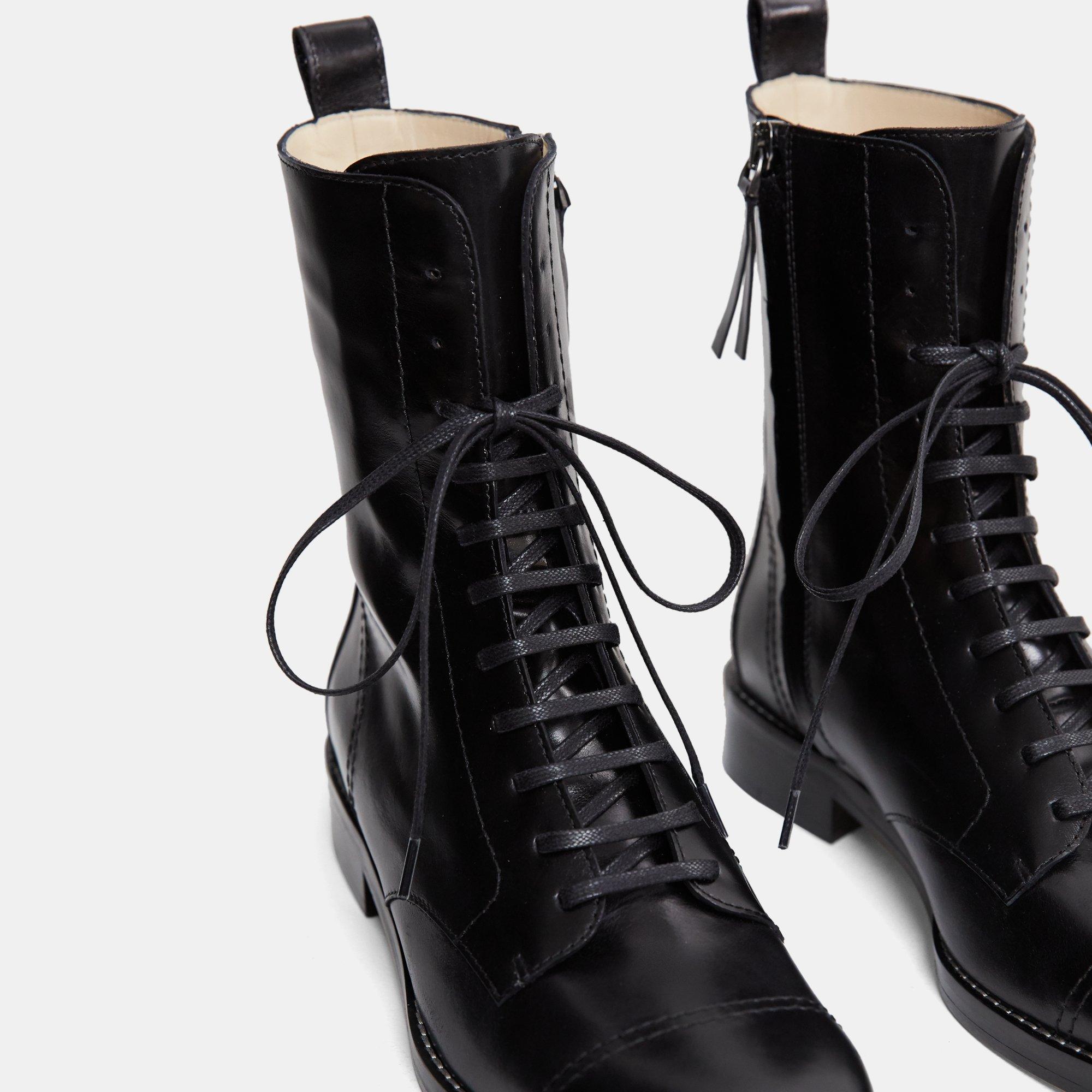 Leather Laced Boot | Theory