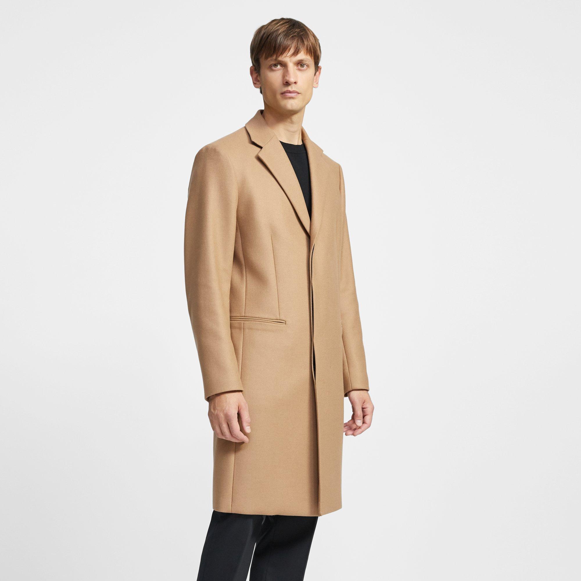 theory coat camel