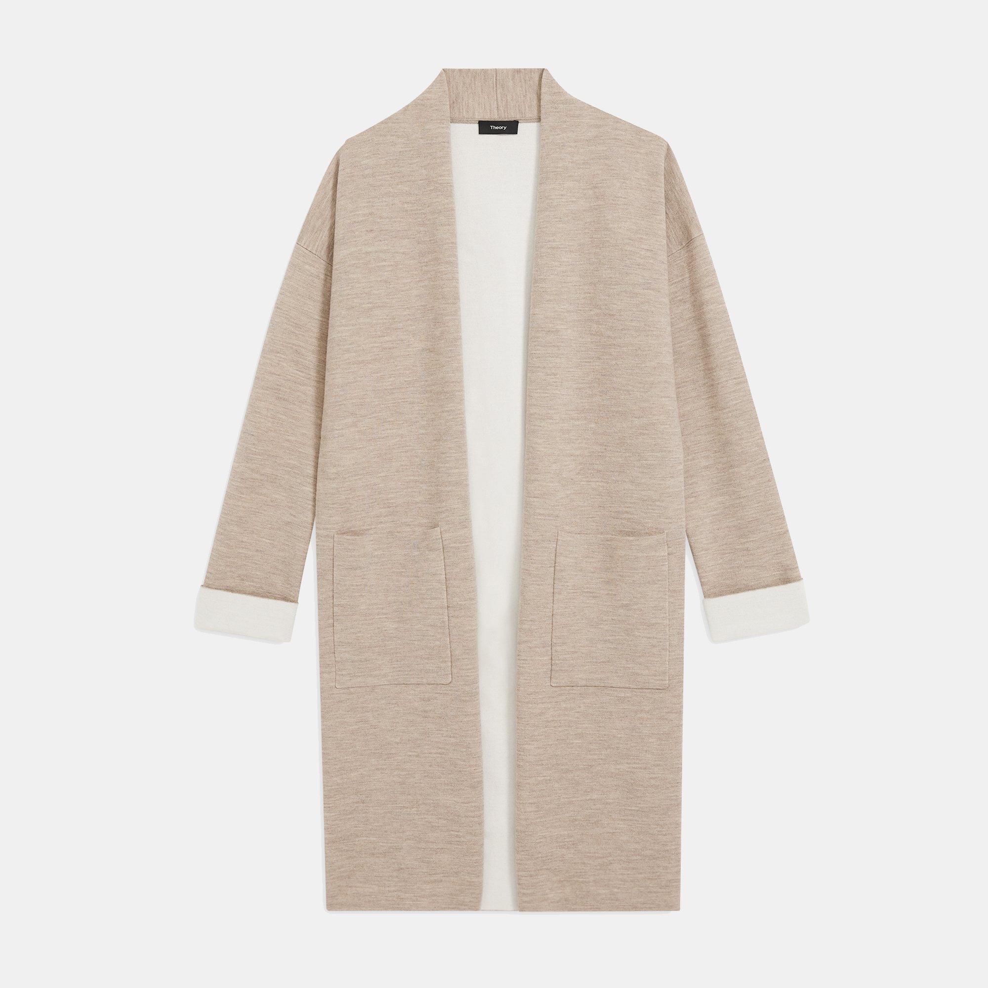 theory double face cardigan