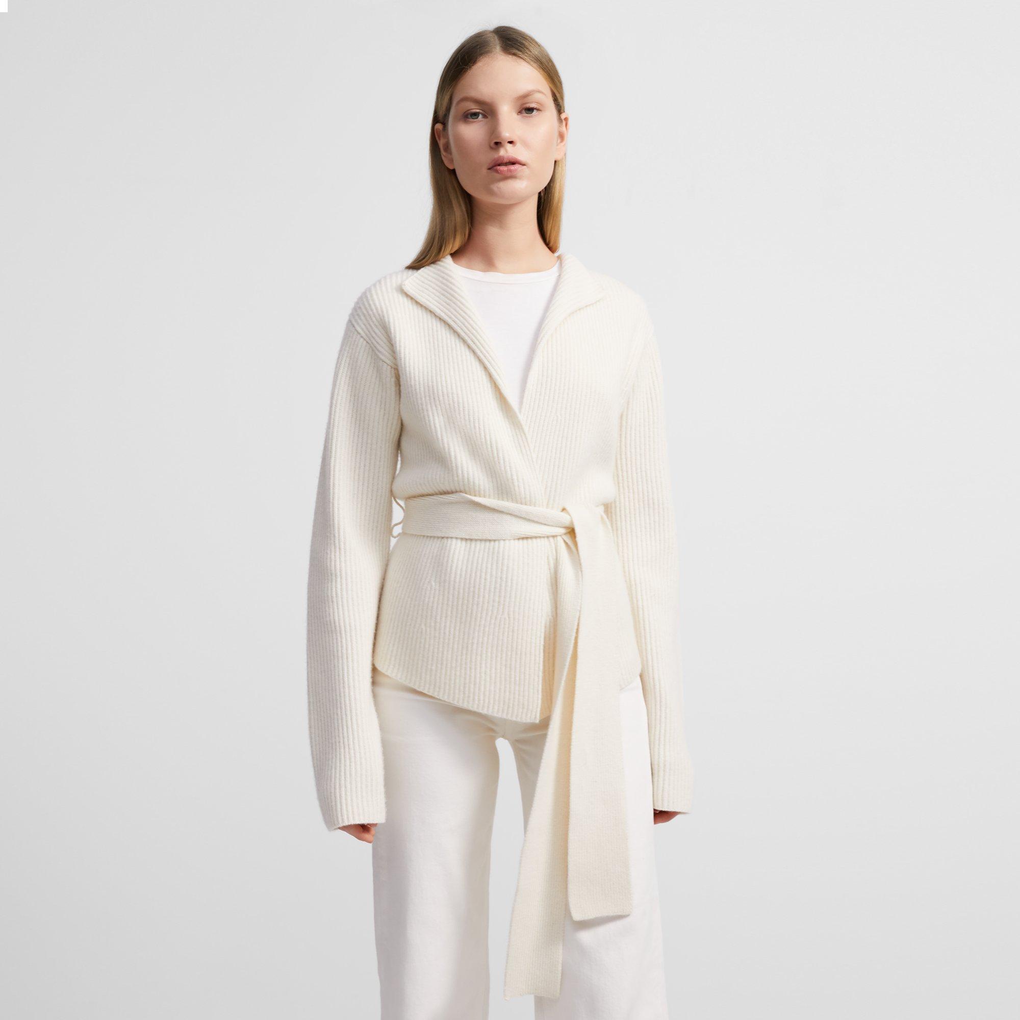 theory belted cardigan
