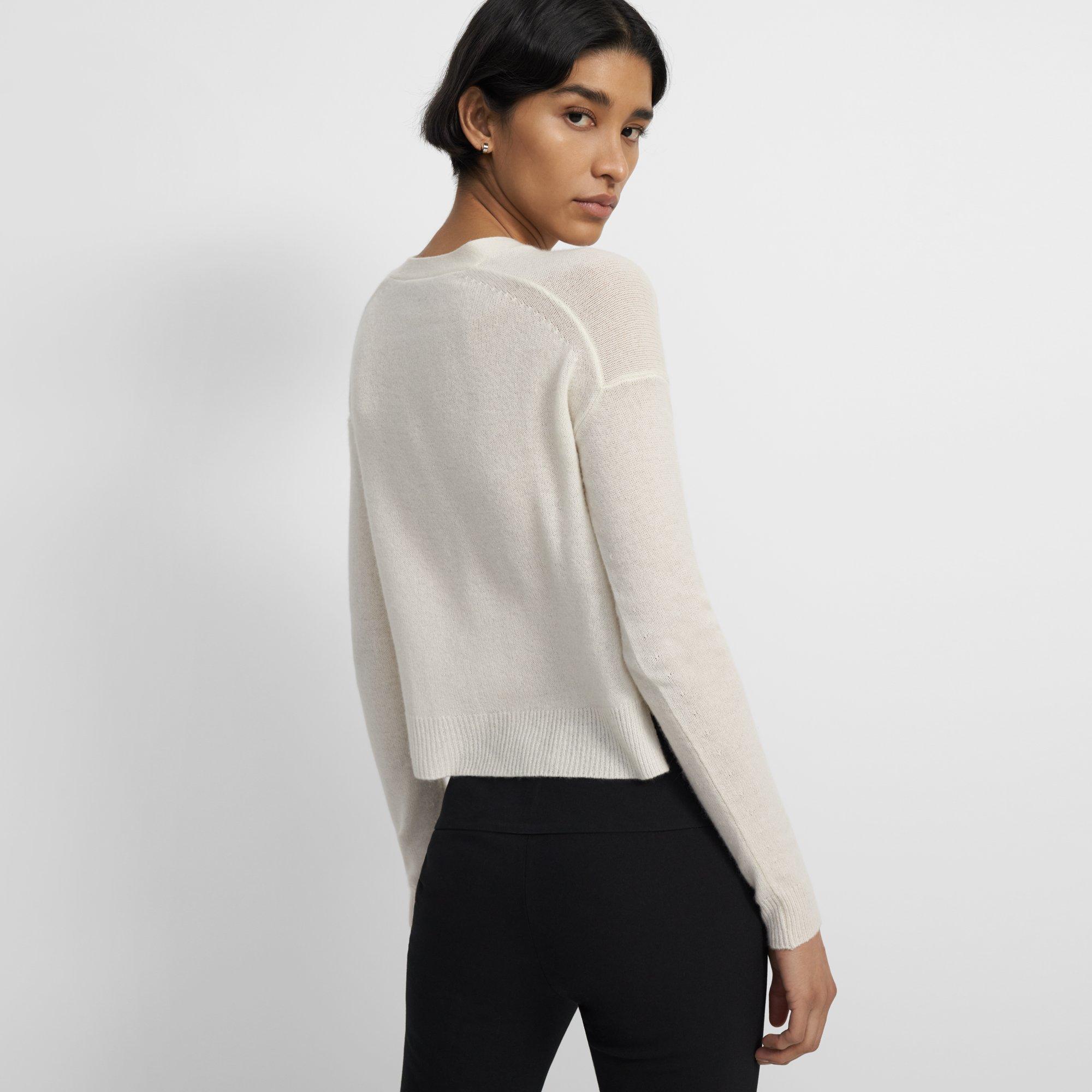 Feather Cashmere Cropped Cardigan | Theory