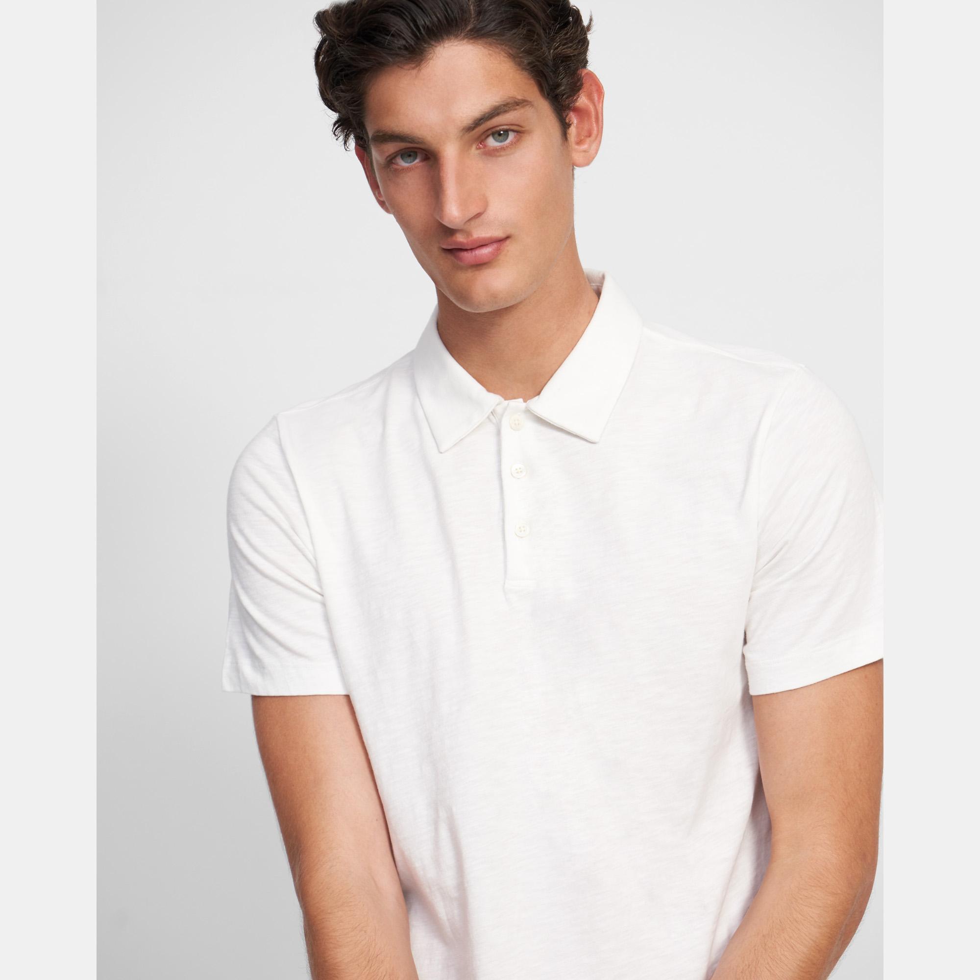 white polo shirt with collar