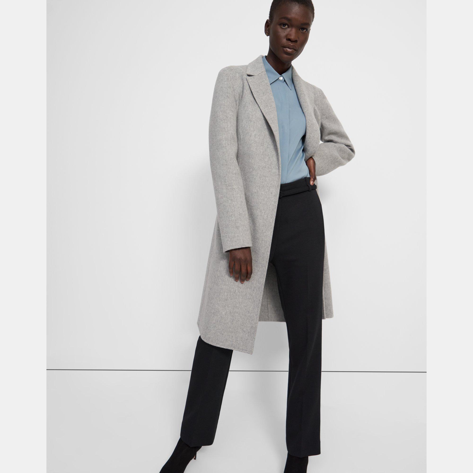 Double-Face Wool-Cashmere Belted Coat 