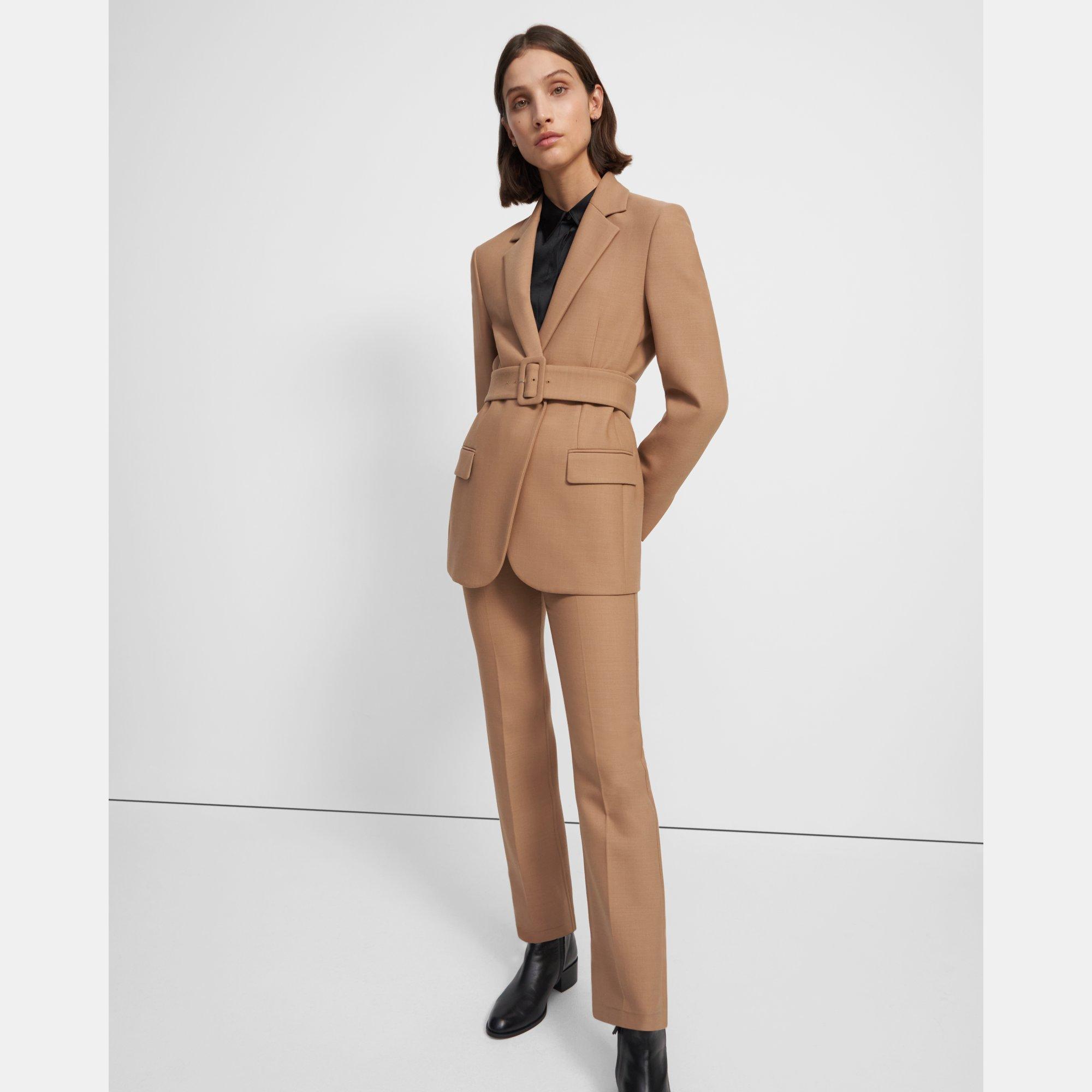 Bi-Stretch Wool Belted Blazer | Theory