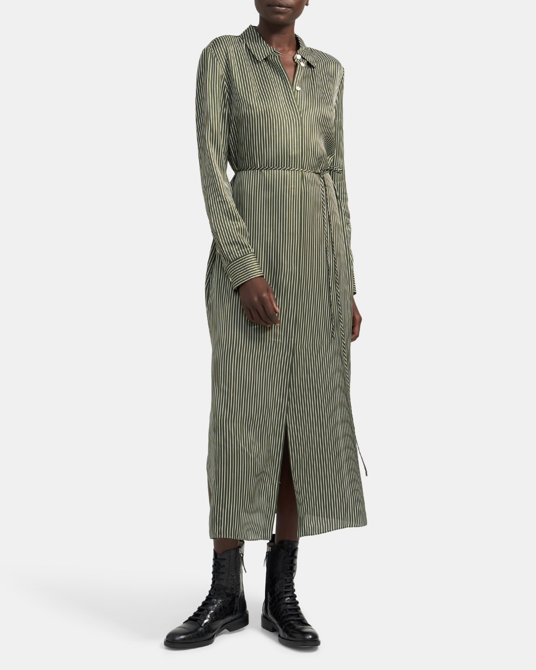 BELTED SHIRTDRESS | Theory Outlet
