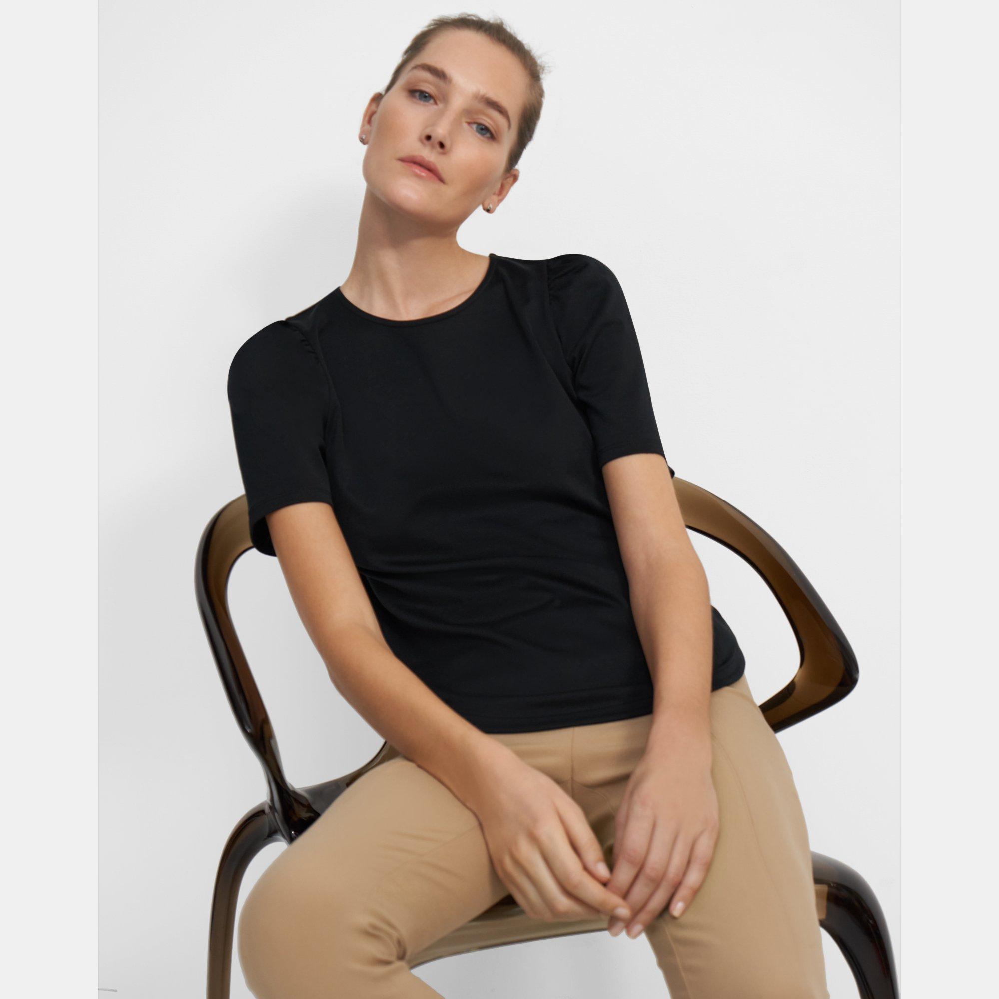la tight to body ruched tee