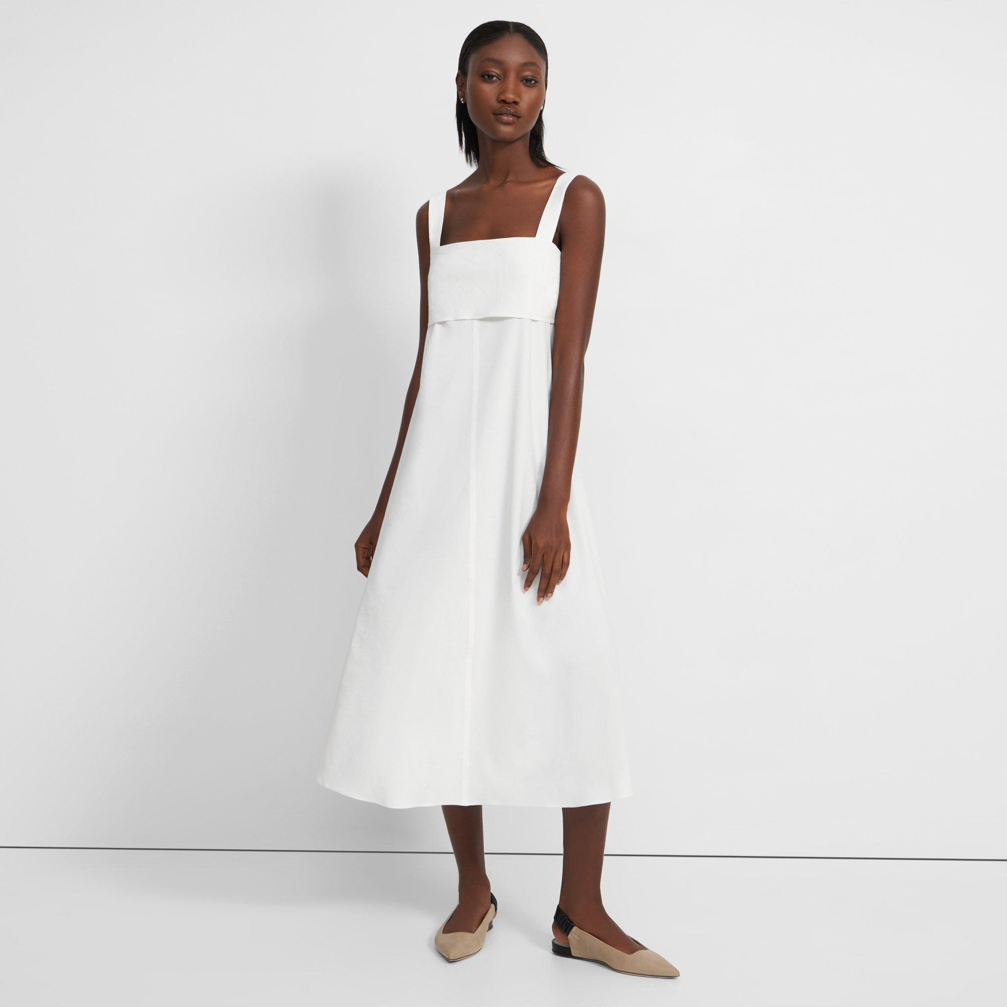 Good Linen Tie-Back Dress | Theory