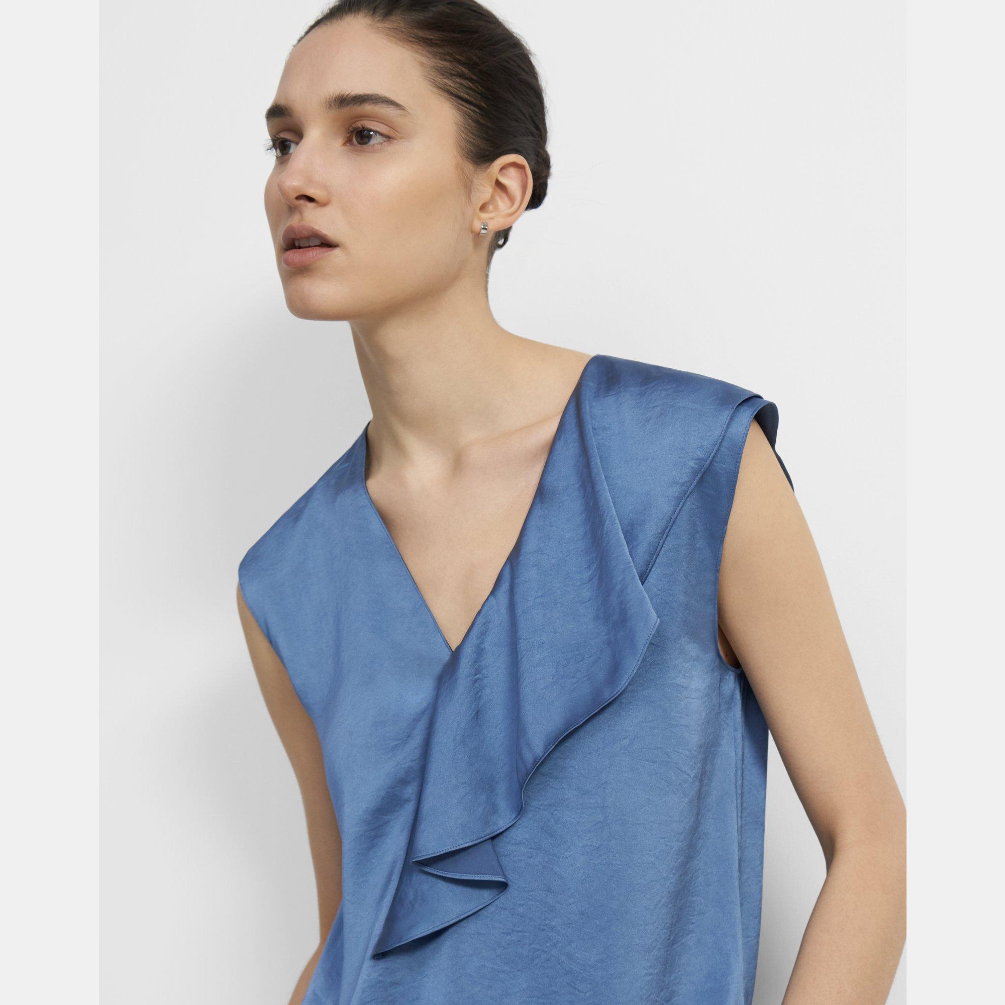 satin asymmetrical top